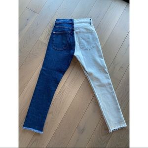 Alice and olivia two tone jeans